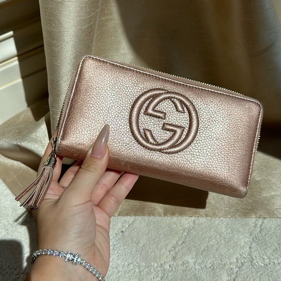 Gucci Handbags - Rose Gold Gucci Wallet
